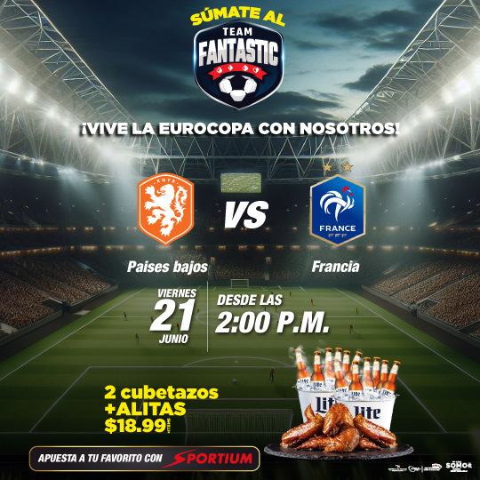 PAÍSES BAJOS VS FRANCIA: Eurocopa en Fantastic Casino