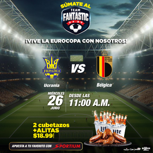 UCRANIA VS BÉLGICA: Disfruta la Eurocopa en Fantastic Casino